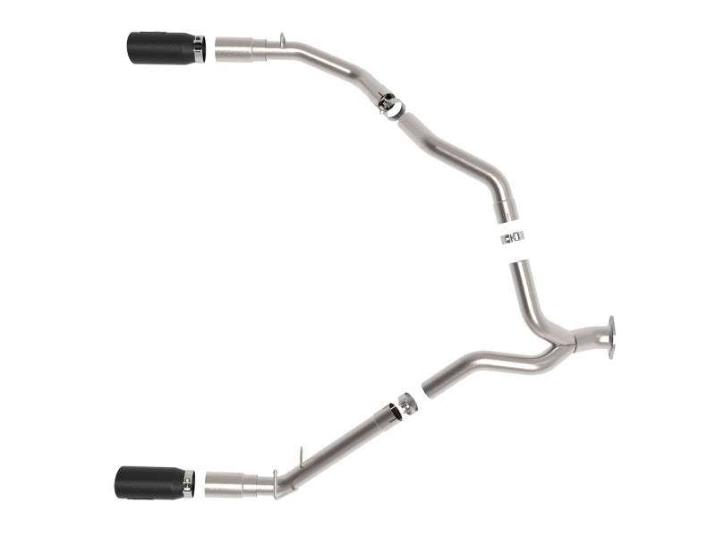 aFe Large Bore-HD 3 IN 409 Stainless Steel DPF-Back Exhaust System w/Black Tip RAM 1500 20-21 V6-3.0 - 49-42080-B