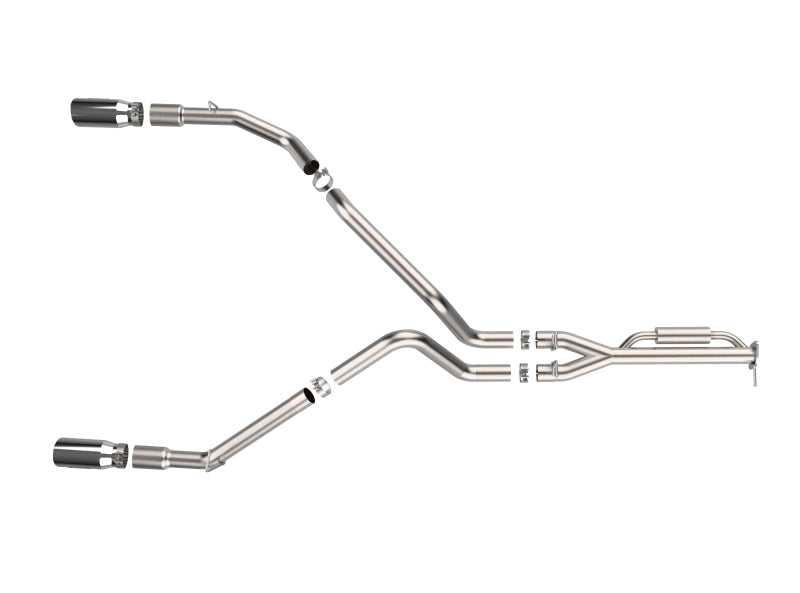 aFe Vulcan Series Cat-Back Exhaust System RAM 1500 2025 V6-3.0L (tt)- Polished Tips - 49-32088-P