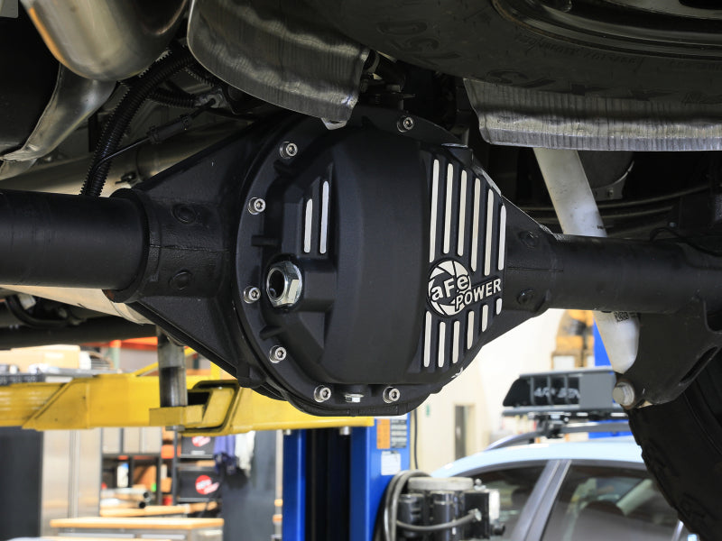 aFe Power Pro Series AAM 9.5/9.76 Rear Diff Cover Black w/Mach Fins 14-19 GM Silverado/Sierra 1500 - 46-71120B