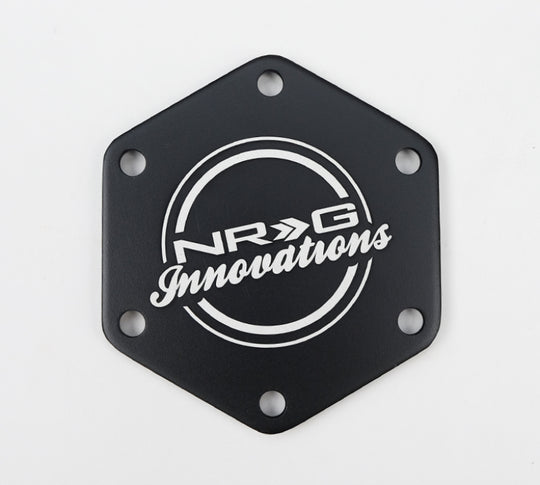 NRG Carbon Fiber w/ Blue Texalium Fabrics Horn Delete Button Circular Logo Front/ Back - STR-640CF/BL