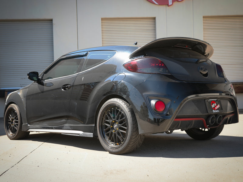 aFe Takeda 2-1/2in to 3in SS-304 Cat-Back Exhaust w/ C/F Tips 13-17 Hyundai Veloster L4-1.6L - 49-37018-C