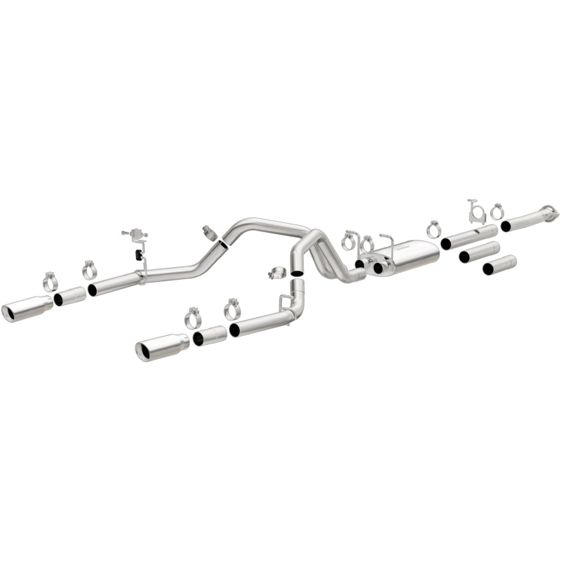 MagnaFlow Stainless Cat-Back Exhaust 2015 Chevy Silverado 2500HD 6.0L Dual Split Rear Exit 4in - 19027