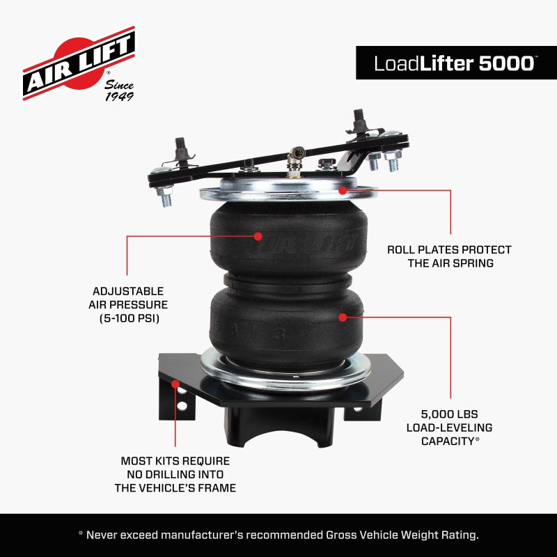 Air Lift LoadLifter 5000 Air Spring Kit 05-23 Toyota Tacoma 2/4WD - 57300