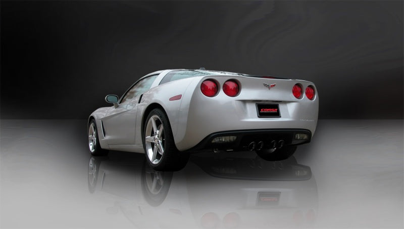 Corsa 2009-2013 Chevrolet Corvette C6 6.2L V8 Black Sport Axle-Back Exhaust - 14108BLK