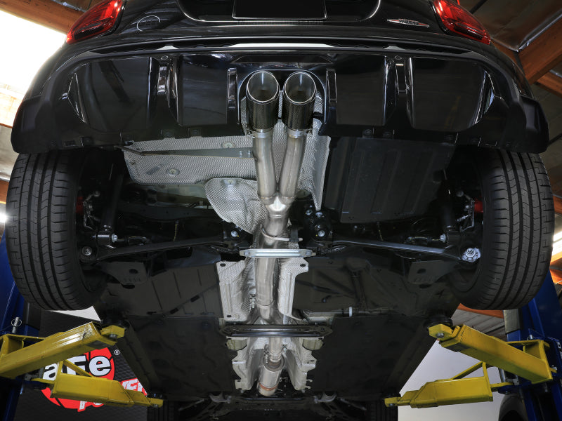 aFe 14-24 Mini Cooper S MACH Force-Xp 3in to 2-1/2in 304SS Cat-Back Exhaust w/ Carbon Fiber Tip - 49-36354-C