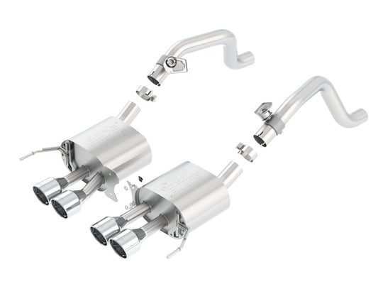Borla 2014 Chevy Corvette C7 w/ AFM w/o NPP Atak Rear Section Exhaust Quad Rd Rl IC Tips - 11863