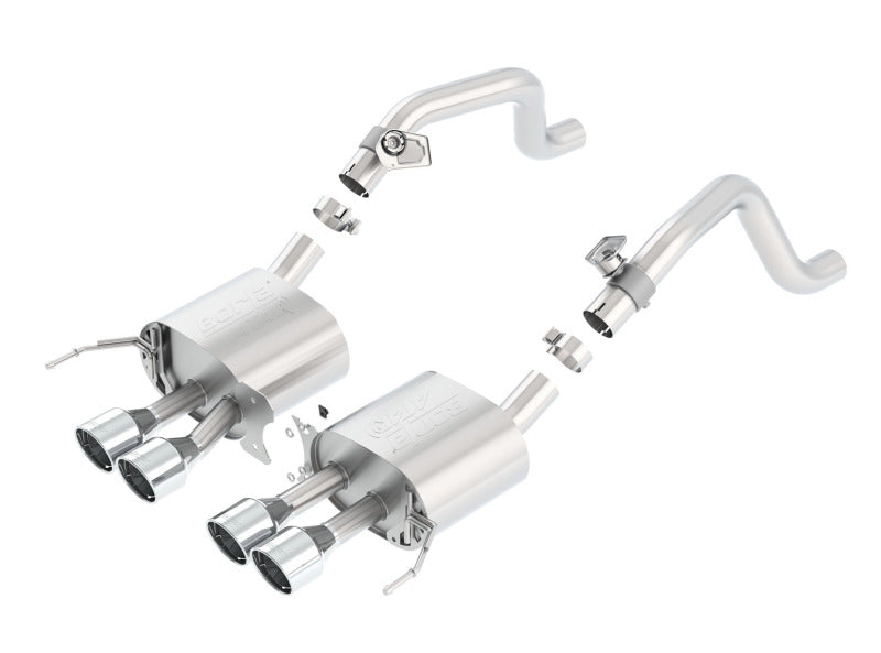 Borla 2014 Chevy Corvette C7 w/ AFM w/o NPP Atak Rear Section Exhaust Quad Rd Rl IC Tips - 11863
