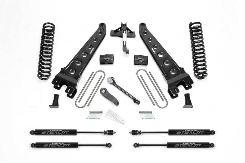 Fabtech 17-21 Ford F250/F350 4WD Diesel 4in Rad Arm Sys w/Coils & Stealth - K2215M