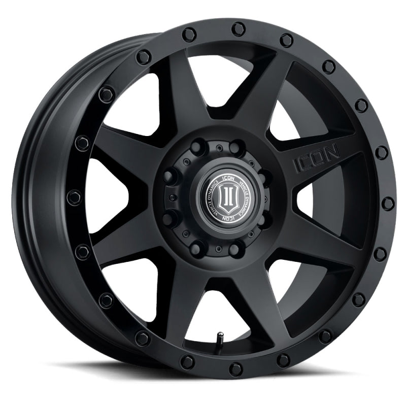 ICON Rebound HD 17x8.5 / 8x170 / 6mm / 5in BS Double Black Wheel - 1817858150DB