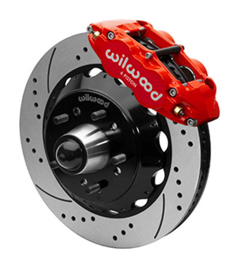 Wilwood Narrow Superlight 6R Front Truck Kit 14.00in Red 88-98 GMC Truck C1500/C2500 - 140-15950-DR