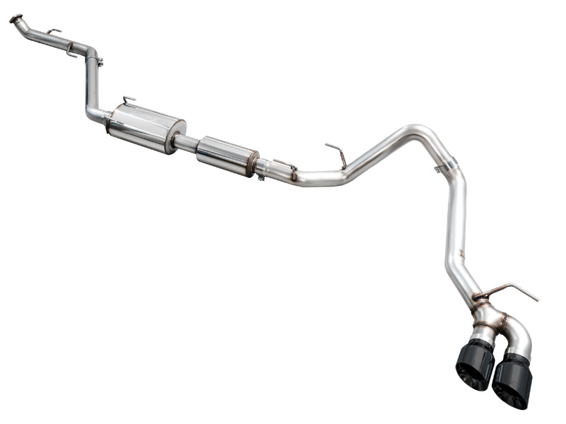 AWE Tuning Exhaust for 4th Gen Toyota Tacoma Dual Diamond Black Tips - 3015-33254