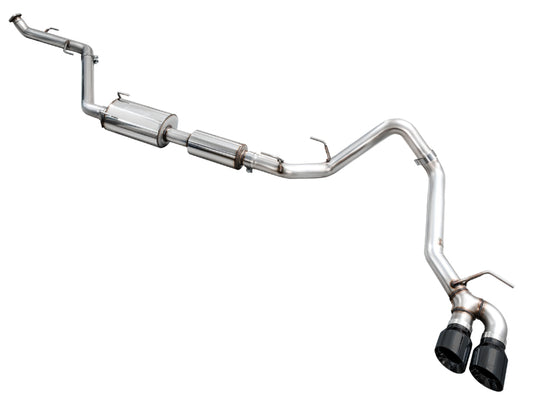 AWE Tuning Exhaust for 4th Gen Toyota Tacoma Dual Diamond Black Tips - 3015-33254