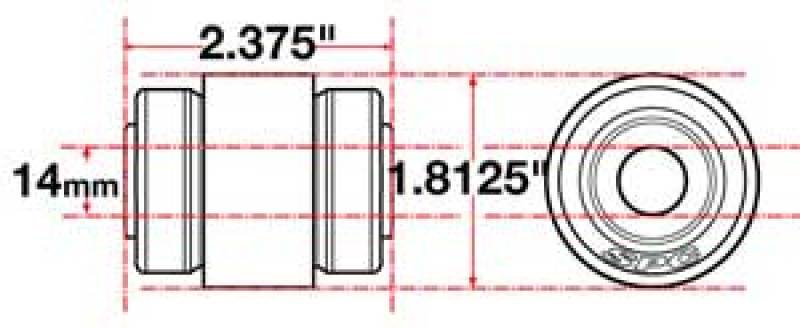 SPC Performance Flex Joint xAxis Jeep JK Rear UCA 14mm X 2 X 1.8125 - 15616