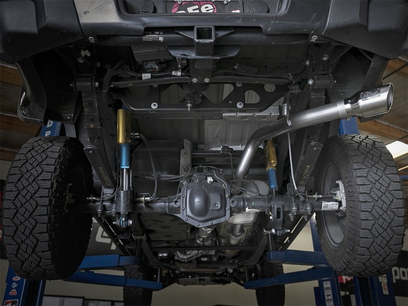 aFe Mach Force-XP Exhaust 3in CB SS 15-17 GM Colorado/Canyon 2.5L/3.6L Side Exit w/ Polished Tip - 49-44058-P