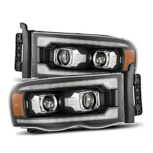 Load image into Gallery viewer, AlphaRex 02-05 Dodge Ram 1500 LUXX LED Proj Headlights Plank Style Black w/Activ Light/Seq Signal - 880567
