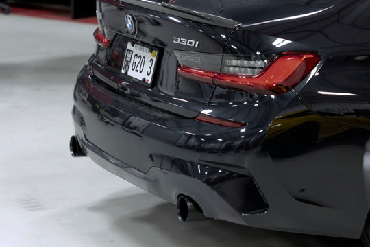 Dinan 19-26 BMW 330i (G20)/21-26 BMW 430i (G22) Valved Axleback Exhaust System - Black Tips - D660-0091-BLK