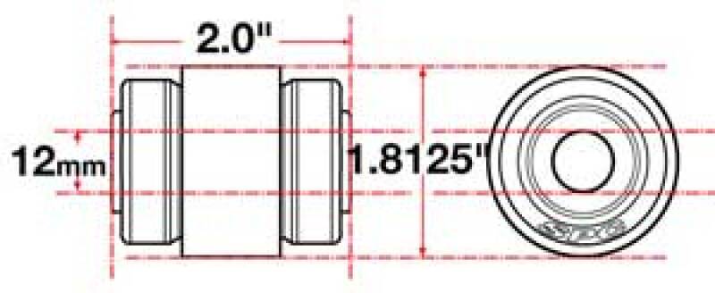 SPC Performance Flex Joint xAxis Jeep JK Front UCA 12mm X 2 X 1.8125 - 15615