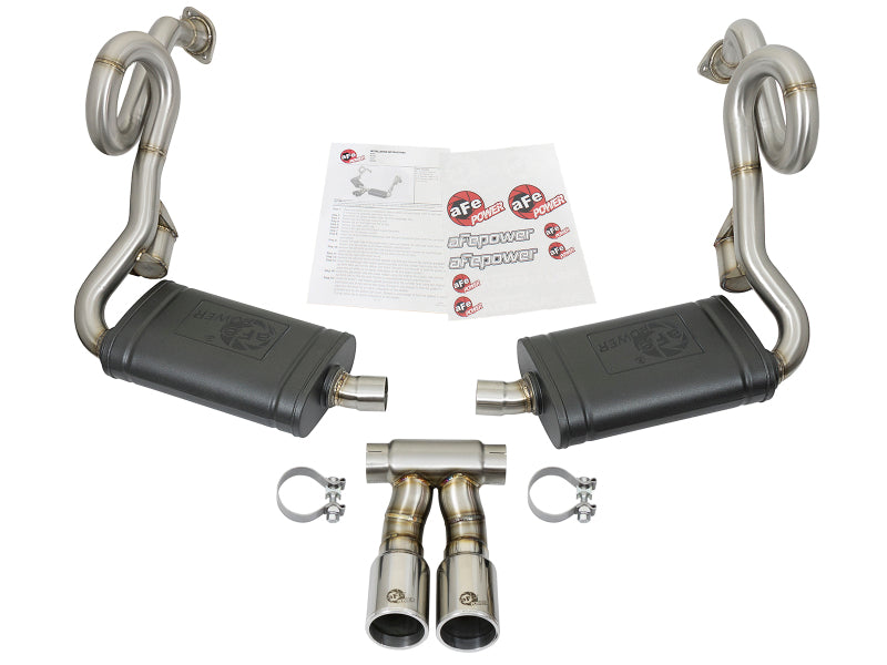 aFe MACHForce-Xp 2in 304 SS Cat-Back Exhaust w/Polished Tips 13-16 Porsche Boxster/Cayman 2.7L/3.4L - 49-36415-P