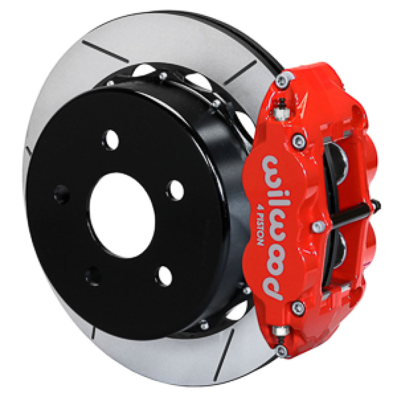 Wilwood 07-18 Jeep Wrangler Narrow Superlite 4R Rear Brake Kit Slotted 13.50in Rotor w/Lines - Red - 140-18074-R