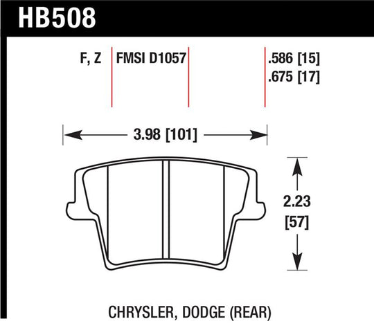 Hawk HPS Street Brake Pads - HB508F.586