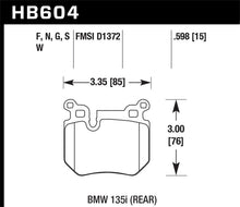 Load image into Gallery viewer, Hawk BMW 135i HPS Street Rear Brake Pads - HB604F.598