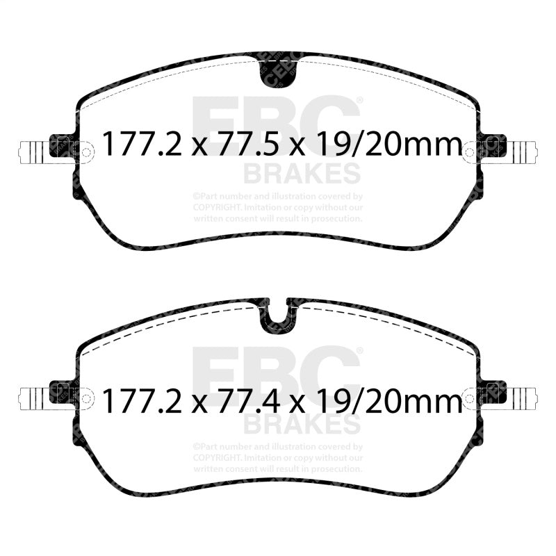 EBC 21-24 Jaguar E-Pace 2.0T Front Yellowstuff Brake Pads - DP42475R
