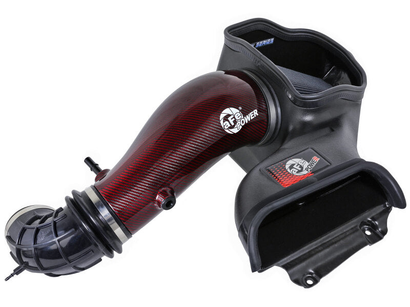 aFe 23-24 Ford F150 Raptor R Supercharged Red Carbon Track Series Air Intake w/ P5R Filter (MOQ 24) - 57-10030KR