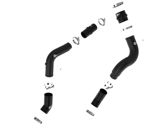 aFe BladeRunner Aluminum Hot and Cold Charge Pipe Kit Black RAM Diesel Trucks 19-23 L6-6.7L (td) - 46-20614-B