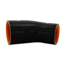 Load image into Gallery viewer, Mishimoto Silicone Reducer Coupler 45 Degree 3in to 3.75in - Black - MMCP-R45-30375BK