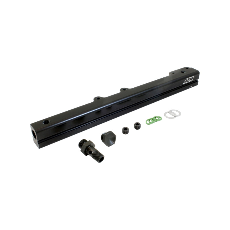 AEM 96-00 Civic CX/DX/LX/EX & 96-97 Del Sol S/Si Black Fuel Rail - 25-109BK