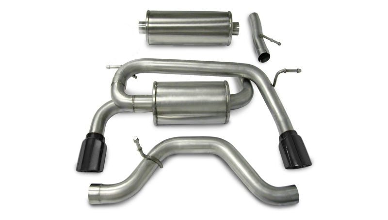 Corsa 2006-2008 Hummer H3 3in Cat-Back Dual Rear w Single 4in Black Pro-Series Tips - 14212BLK
