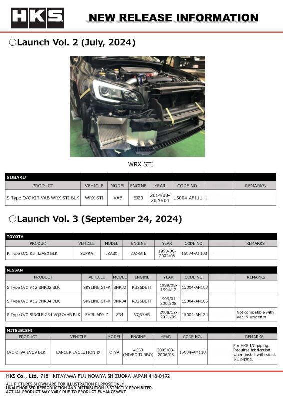 HKS R Type O/C KIT S15 BLK - 15004-AN119