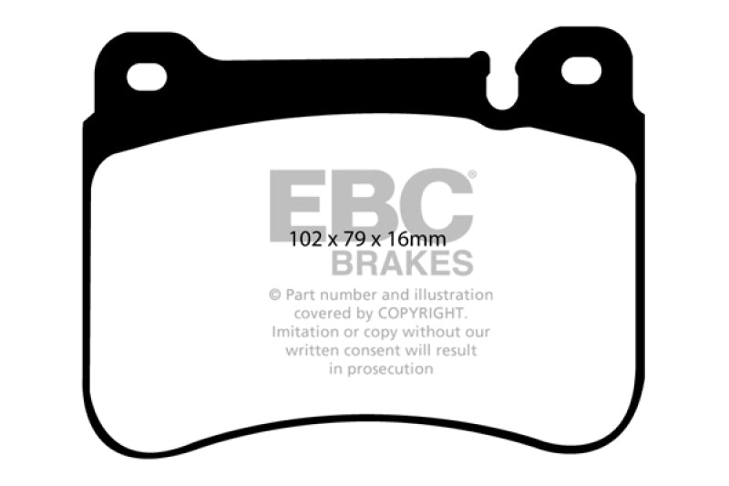 EBC 05-07 Mercedes-Benz C230 (W203) 2.5 Sport Sedan Yellowstuff Front Brake Pads - DP41590R