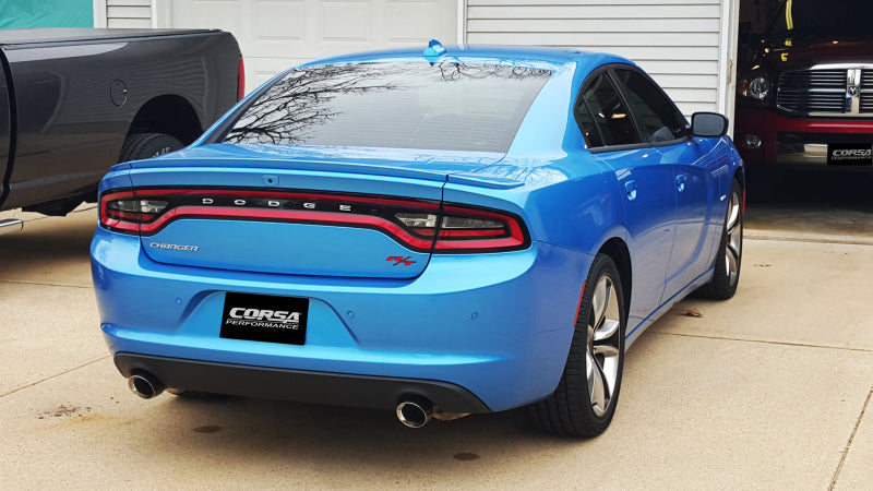 Corsa 2015-2016 Dodge Charger R/T w/ Pursuit Valance 2.5in Inlet / 4in Outlet Polished Tip Kit - 14977