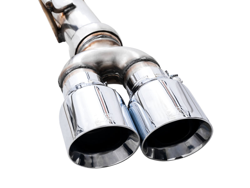 AWE Tuning 4th Gen GM 1500 6.2L 0FG Cat-Back Split Rear Exit (w/ Bumper Cutouts) - Quad Chrome Tips - 3015-42203