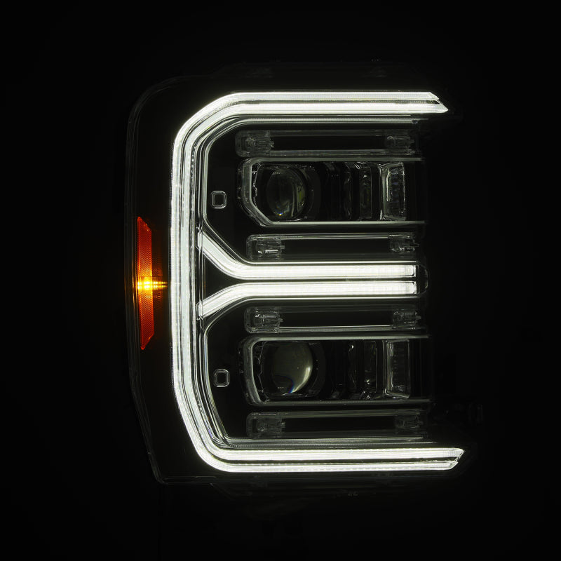 AlphaRex 2023 Ford F250-F450SD  Luxx Series LED Proj Hdlights/ Chrome Activation Lt/ Seq Signal/DRL - 880910