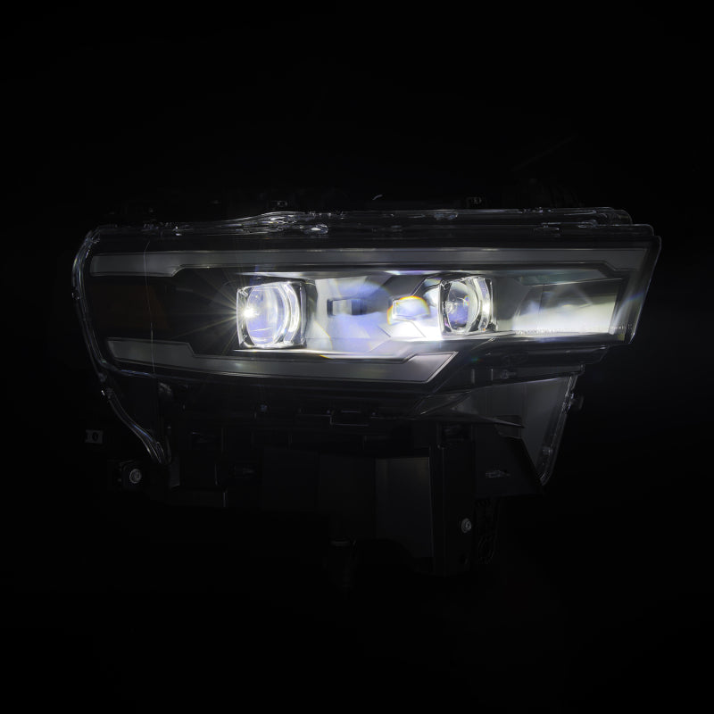 AlphaRex 25-26 Dodge Ram 1500 Luxx LED Proj Headlights -Black w/Activ Lit/ Seq Signal/Switchbk DRL - 880907