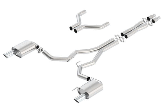Borla S-Type Cat-Back 15-17 Ford Mustang GT 5.0L V8 MT/AT 3in pipe 4in tip - 140629