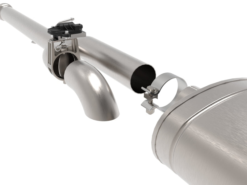 aFe Gemini XV 3in 304 SS Cat-Back Exhaust w/ Cutout 14-19 GM Trucks 4.3L/5.3L w/ Black Tips - 49-34132-B