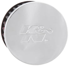 Load image into Gallery viewer, K&amp;N Rubber Base Chrome Top Push-In Crankcase Vent Filter 3in OD x 2-1/2in H. - 62-1490