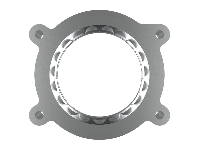 aFe 2020 Vette C8 Silver Bullet Aluminum Throttle Body Spacer Works w/ Factory Intake Only - Silver - 46-34017