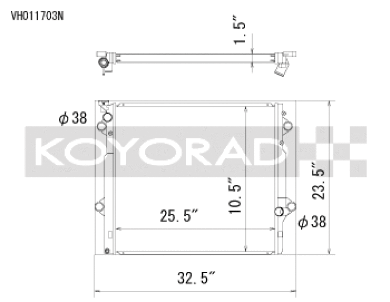 Koyorad 03-09 Toyota 4Runner/Lexus GX470 4.7l Aluminum Radiator - Off-Road Use Only - VH011703N