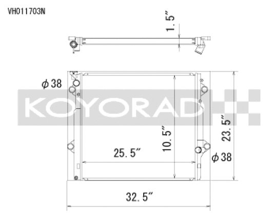 Koyorad 03-09 Toyota 4Runner/Lexus GX470 4.7l Aluminum Radiator - Off-Road Use Only - VH011703N