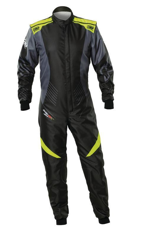 OMP KS-2X ART SUIT FIA 8877-2022 BLACK / FLUO YELLOW SZ 42 - KA0-1732-A01-178-42