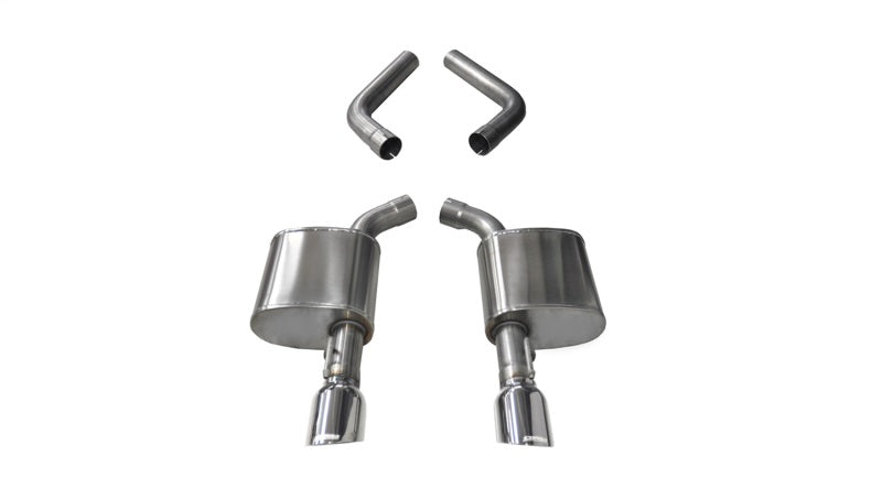Corsa 17-20 Dodge Charger 6.4L/17-19 Dodge Charger 5.7L Polished Sport AxleBack Exhaust w/4.5in Tips - 21019