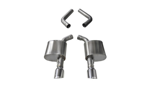 Corsa 17-20 Dodge Charger 6.4L/17-19 Dodge Charger 5.7L Polished Sport AxleBack Exhaust w/4.5in Tips - 21019
