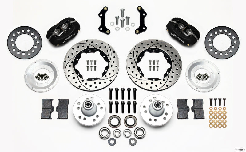 Wilwood Forged Dynalite Front Kit 11.00in Drilled 70-72 CDP B & E Body-Disc - 140-11021-D
