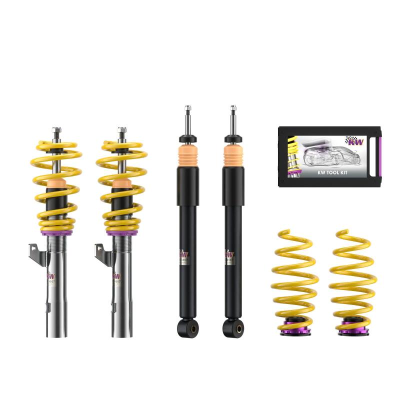 KW Coilover Kit V1 Audi A3 Quattro (8P) all engines w/o electronic dampening control - 10280029