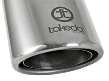 Load image into Gallery viewer, aFe Takeda 304 Stainless Steel Clamp-On Exhaust Tip 2.5in. Inlet / 4in. Outlet / 8in. L - Polished - 49T25404-P08