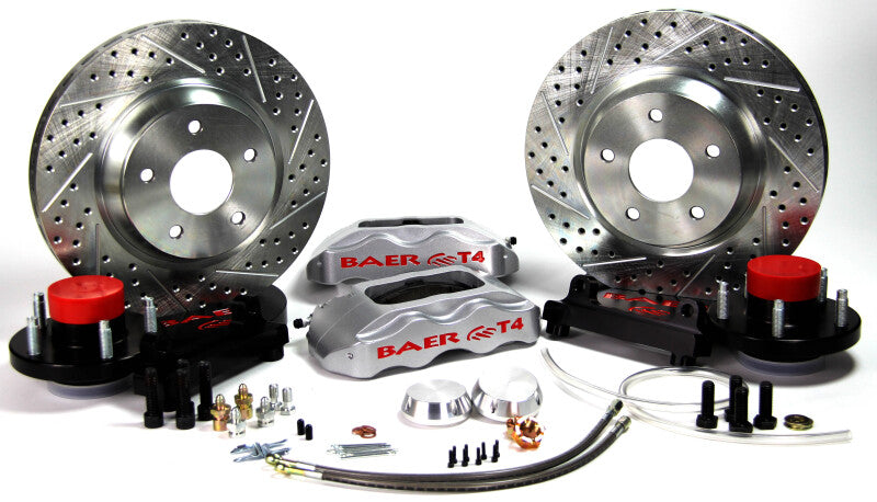 Baer Brakes 65-66 Ford Mustang 13in Track4 Front Brake Kit-Silver- - 4301504S